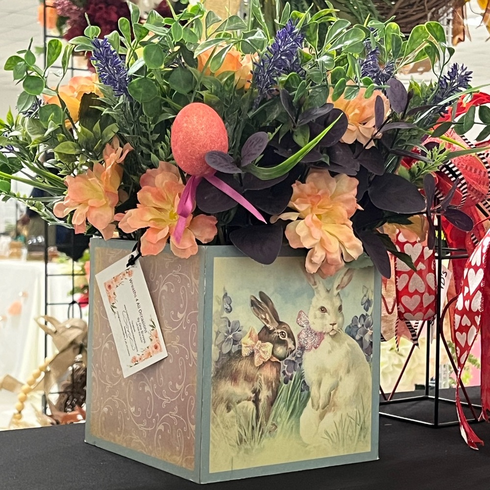 Centerpieces for Easter, spring and Valentine’s Day.
